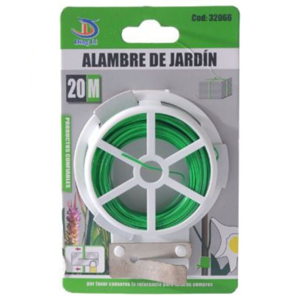 Alambre De Jardin En Bobina 20m Verde Para Sostener Plantas image number 0.0