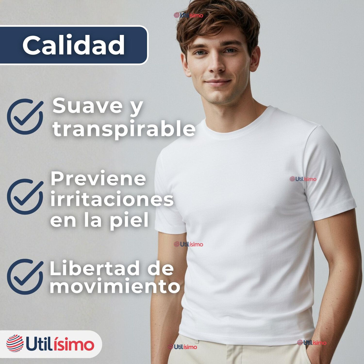 Camiseta Polera 100% Bamb&uacute; B&aacute;sica Lisa El&aacute;stica Hombre Colores Surtidos image number 5.0