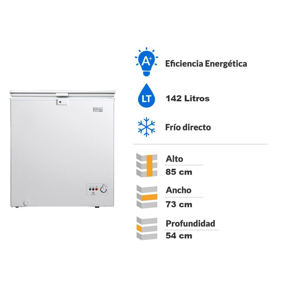 Freezer Horizontal Electrolux EFC14A5MNW / Frío Directo / 142 Litros / A+ image number 1.0
