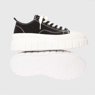 Zapatilla Lona Negro V&iacute;a Franca Art. 52111b21191black