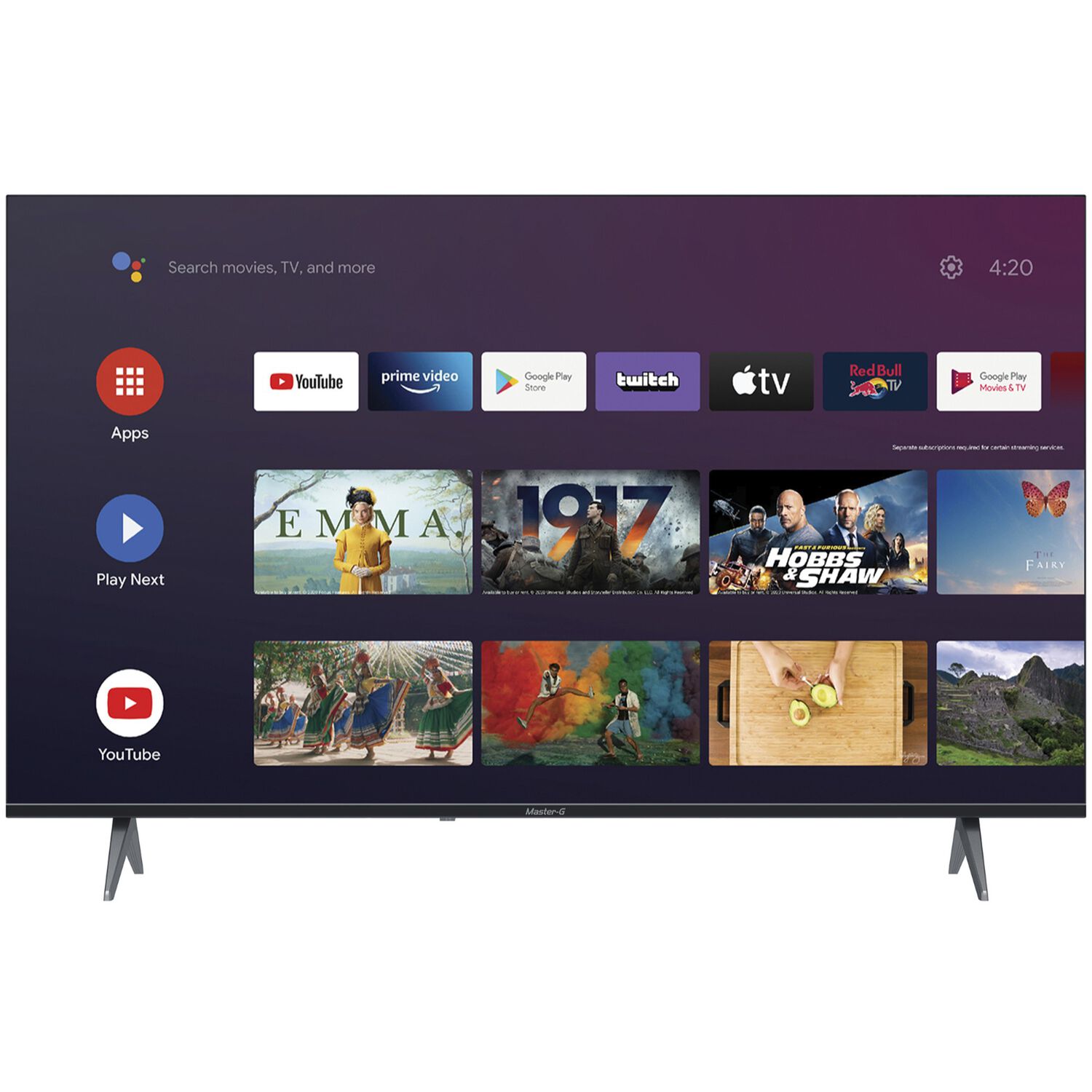 Smart Tv Led 50" Android 4k Bluetooth Mgae50f Master-g image number 7.0