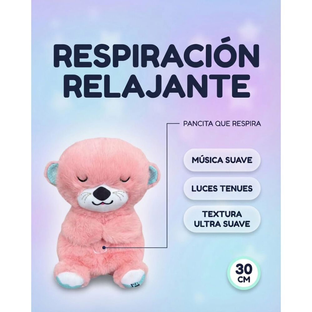 Peluche Nutria Respiraci&oacute;n Relajante Musical Con Luces Bebe image number 6.0