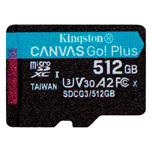 Tarjeta De Memoria Microsd 512gb Kingston Canvas Go Plus 4k