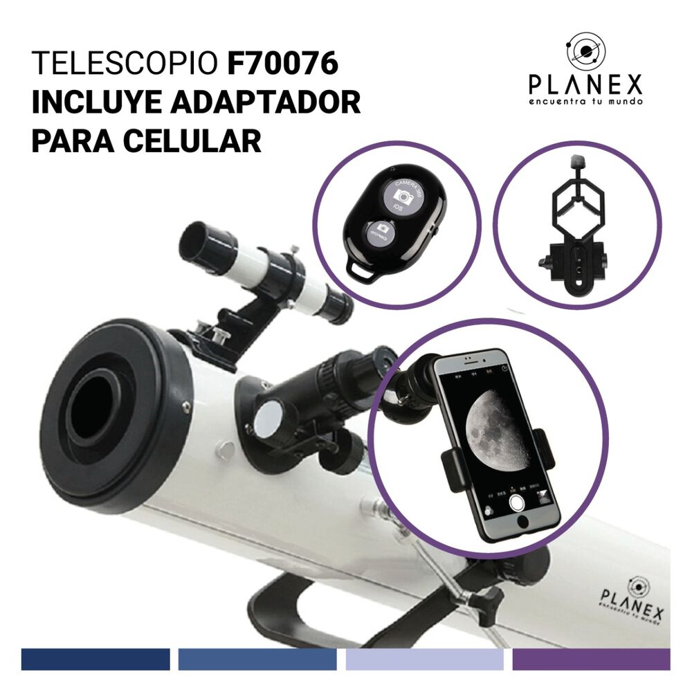 Telescopio Astronómico Newtoniano F70076 Planex + Soporte image number 5.0
