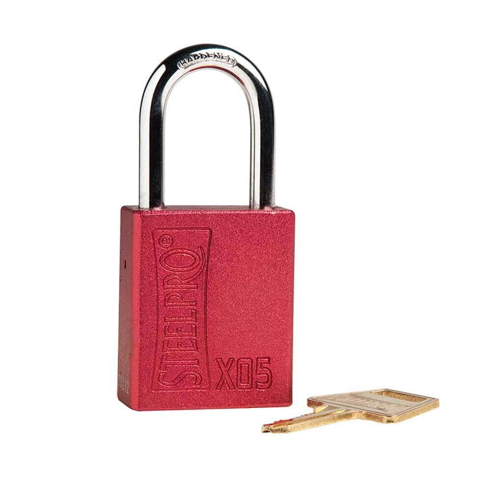Candado Lock Out Steel-pro X05 Rojo image number 0.0