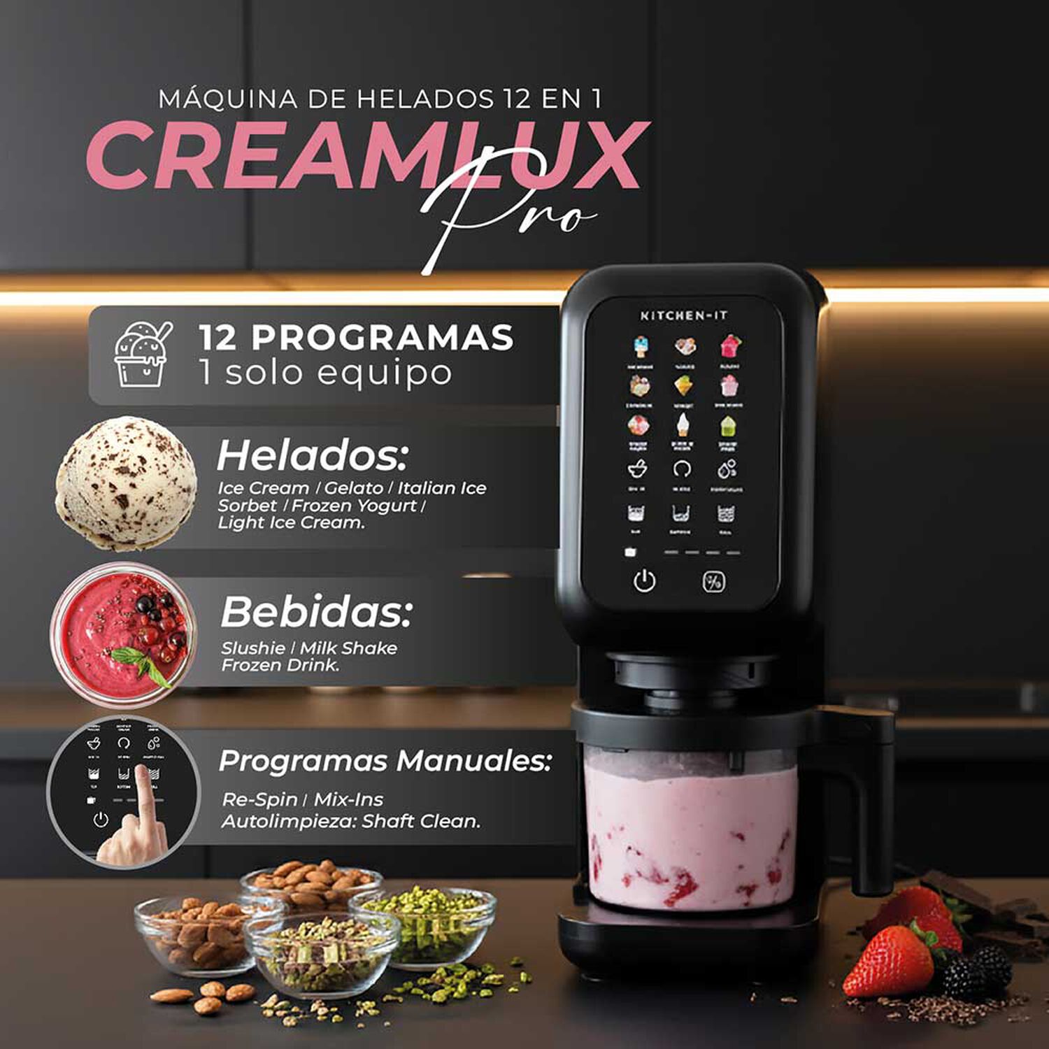 M&aacute;quina De Helados Creamlux Pro 12 En 1 image number 3.0
