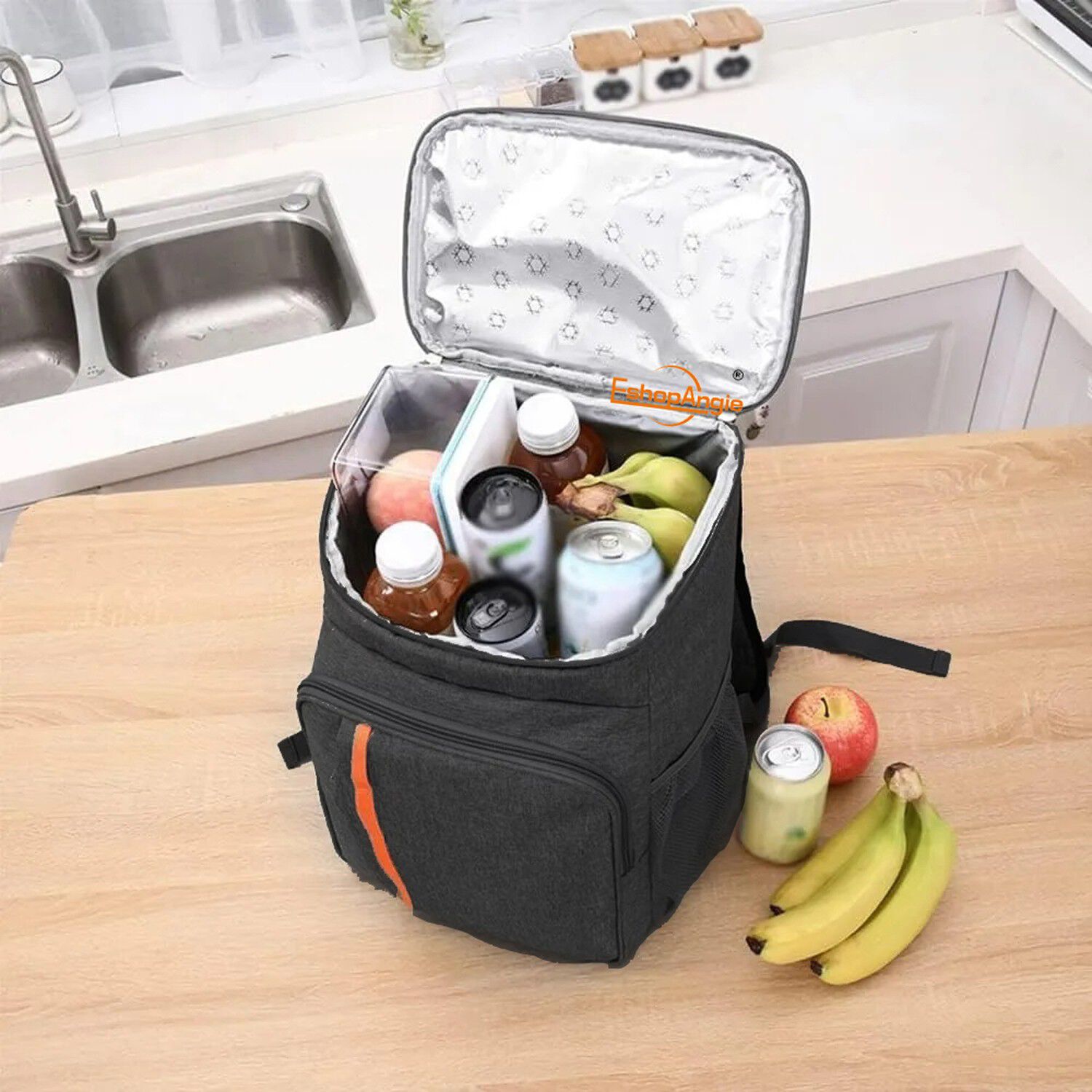 Mochila T&eacute;rmica Grande 18l Color Gris Impermeable image number 1.0