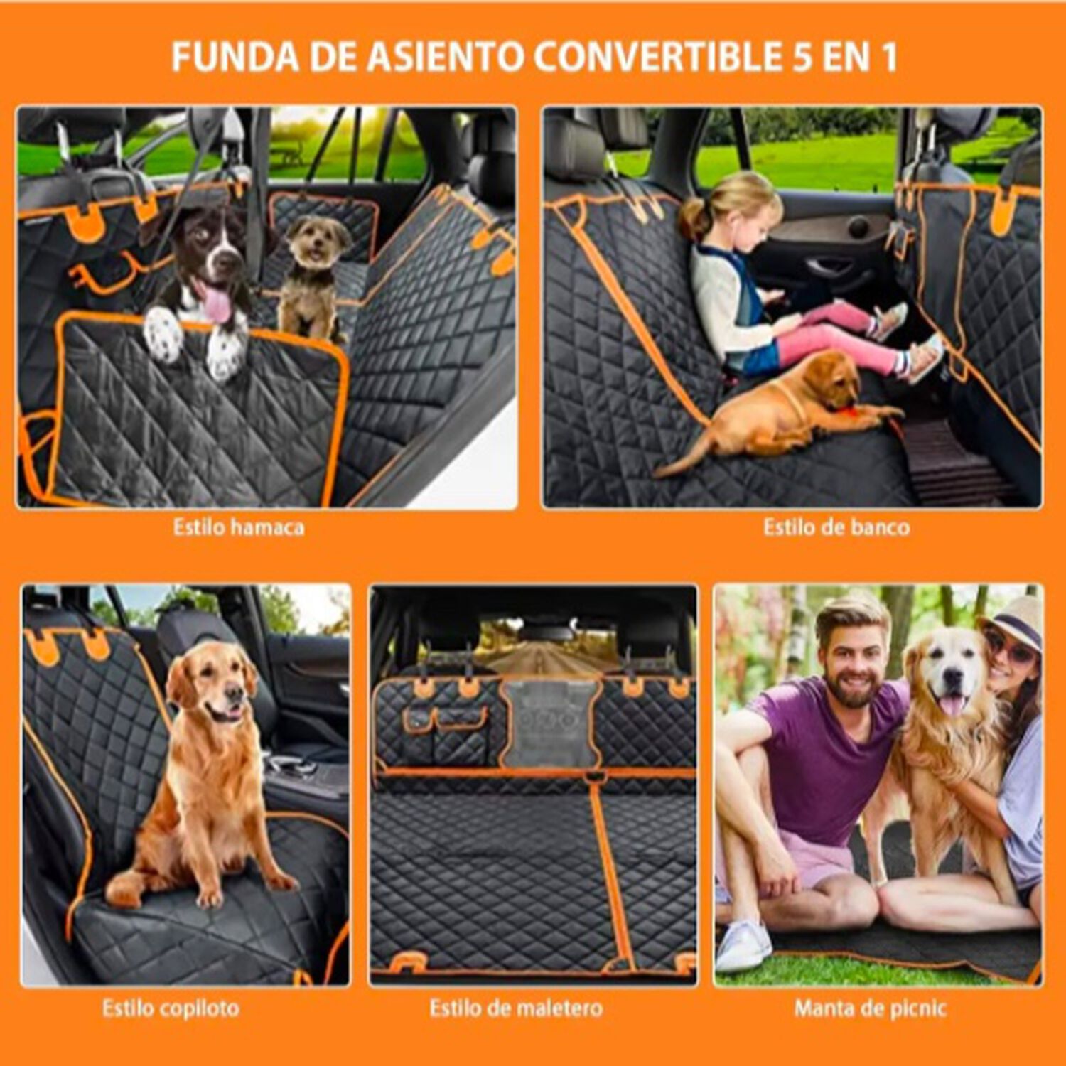 Funda Cubre Asiento Auto Mascotas image number 3.0