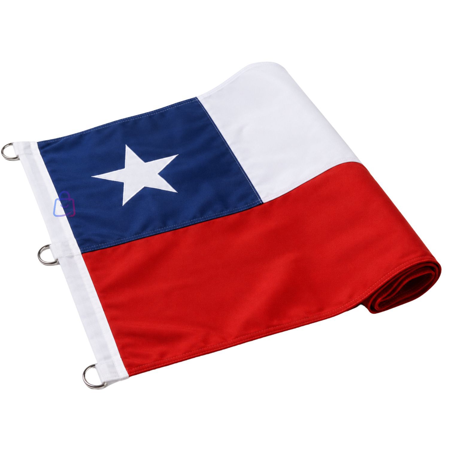 Bandera Chilena Estrella Bordada 140x210 Cms - Ps image number 3.0