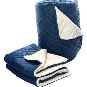 Plumon Andes Chiporro Velvet Azul 1.5 Plaza
