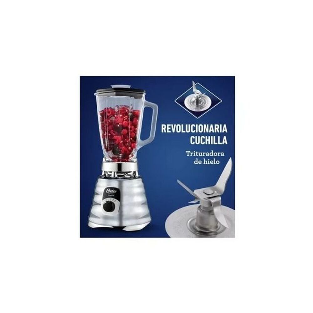 Licuadora Clásica Oster Cromo Con Perilla Ergonómica De 3 Velocidades Blst4655 image number 2.0