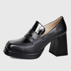 Zapato Cuero Zanila Negro