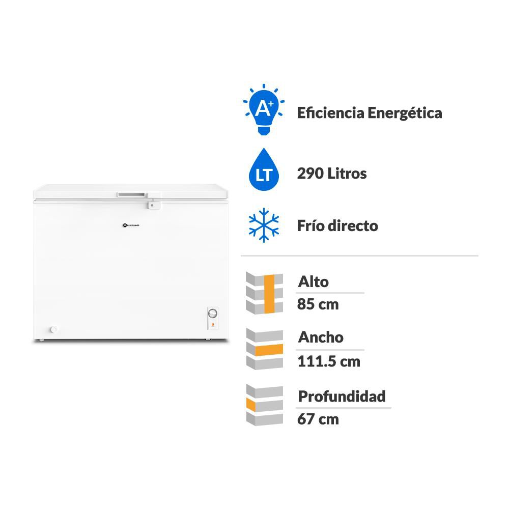 Freezer Horizontal Mademsa M300D / Frío Directo / 290 Litros / A+ image number 1.0