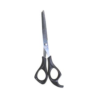 Tijeras De Esculpir Dentada Peluquer&iacute;a 19cm Mango Negro