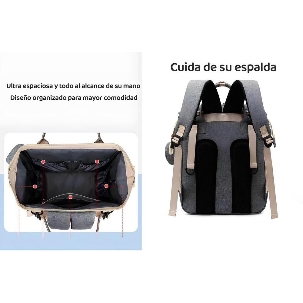 Mochila Maternal Lubabycas Impermeable Con Accesorios Azul image number 13.0