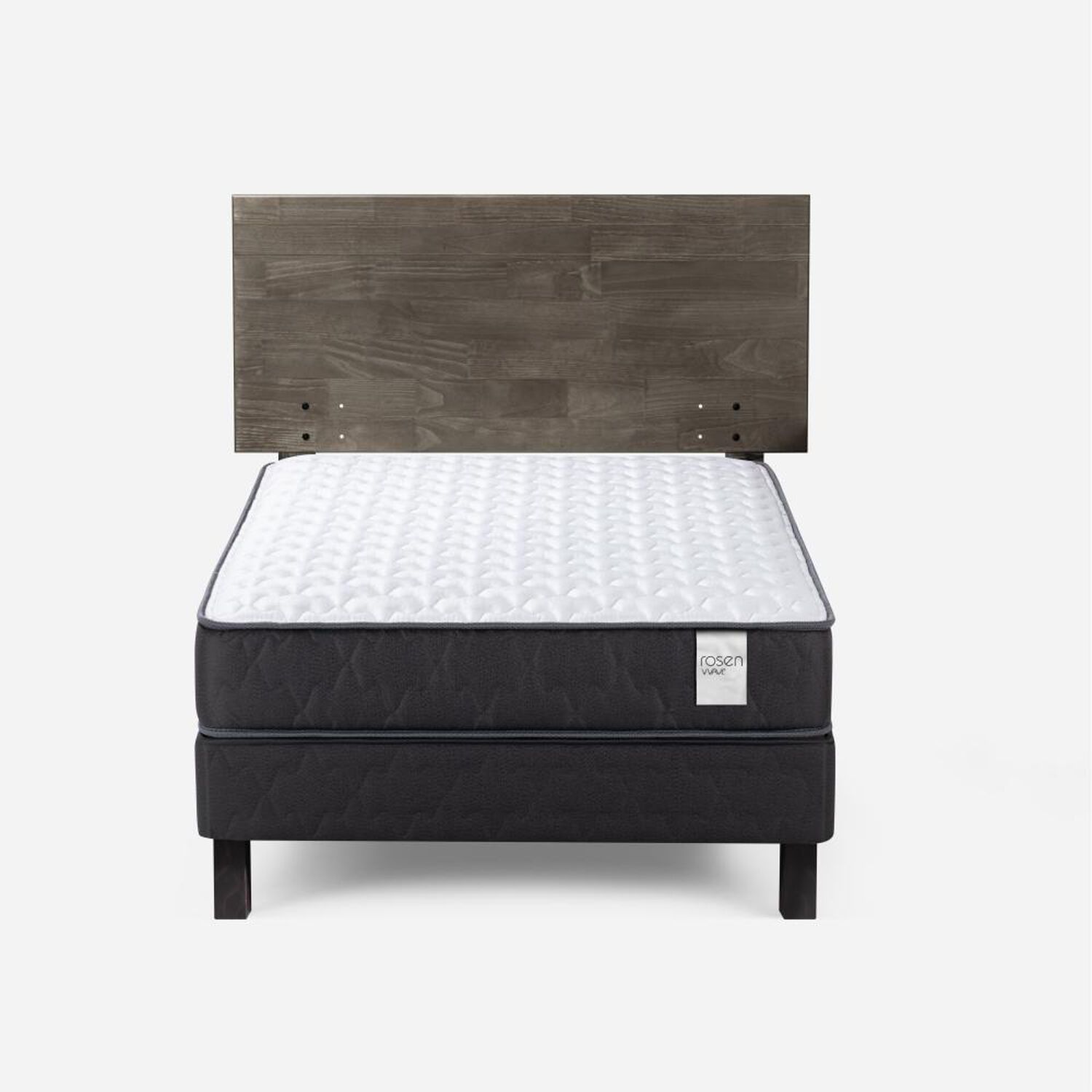 Cama Europea Rosen Wave / 1 Plaza / Base Normal + Respaldo Tabor Grafito image number 1.0