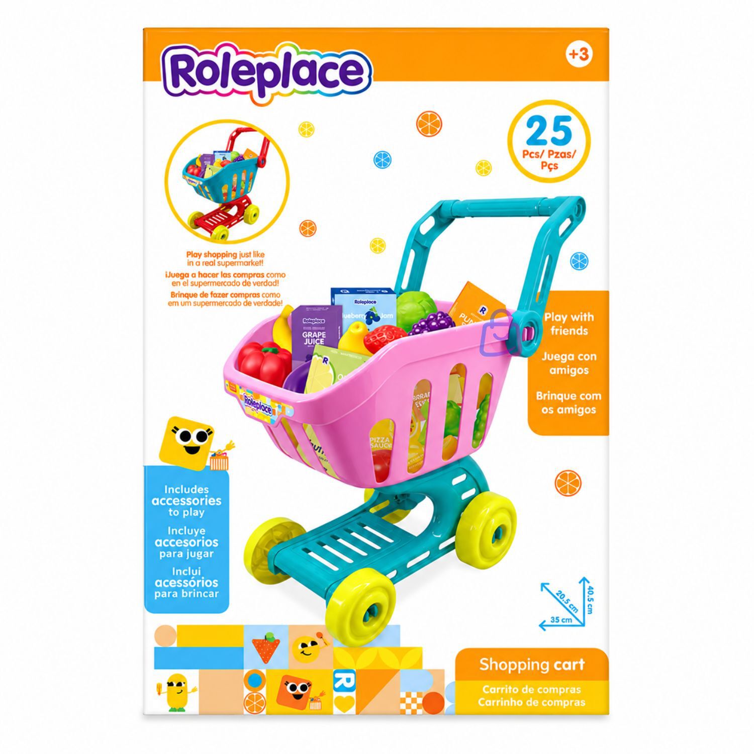 Carrito De Compras Infantil Supermercado 25 Accesorios - Ps image number 4.0