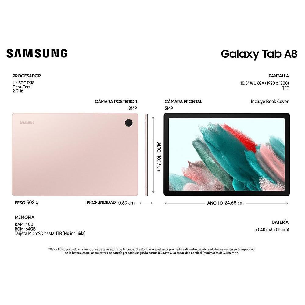 Tablet 10.5" Samsung Galaxy Tab A8 + Book Cover / 4 GB RAM /  64 GB image number 1.0