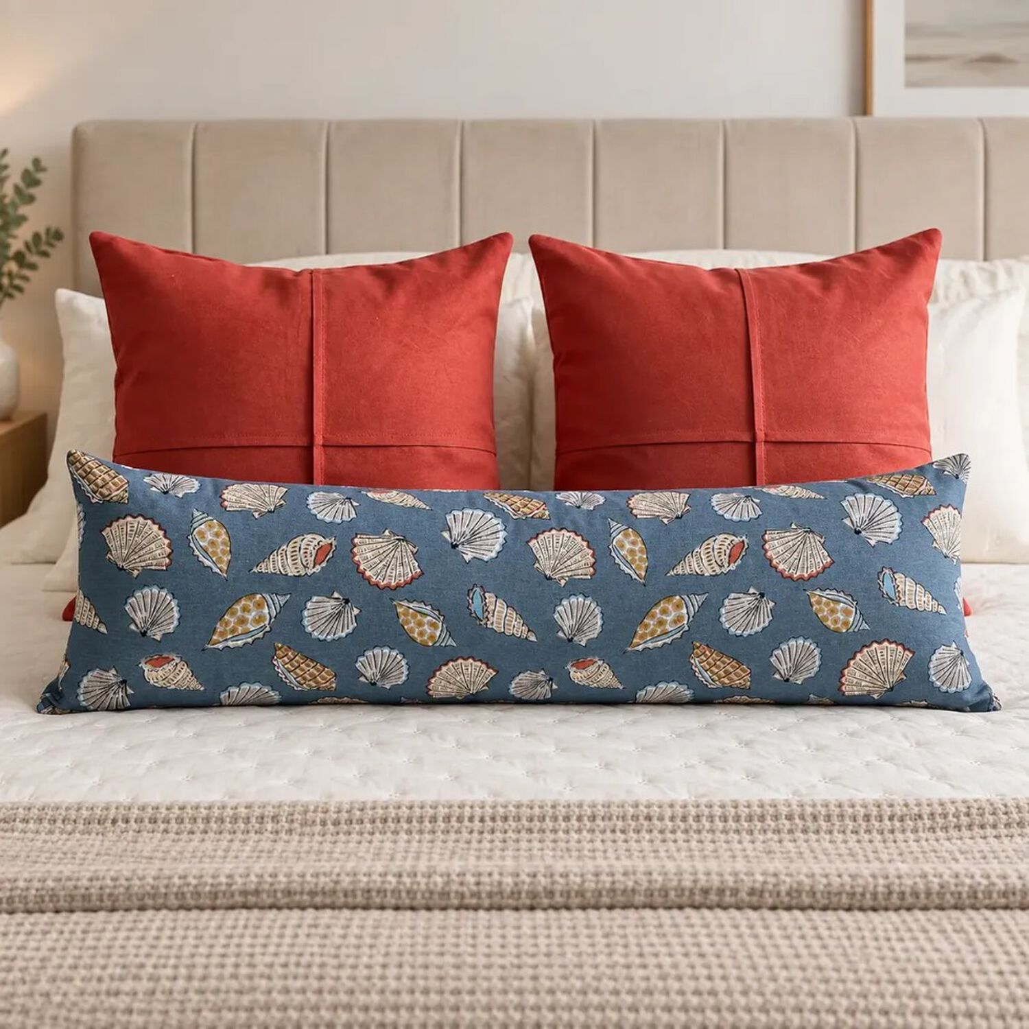 Set De 3 Cojines Decorativos Conchas Del Mar Y Coral image number 2.0