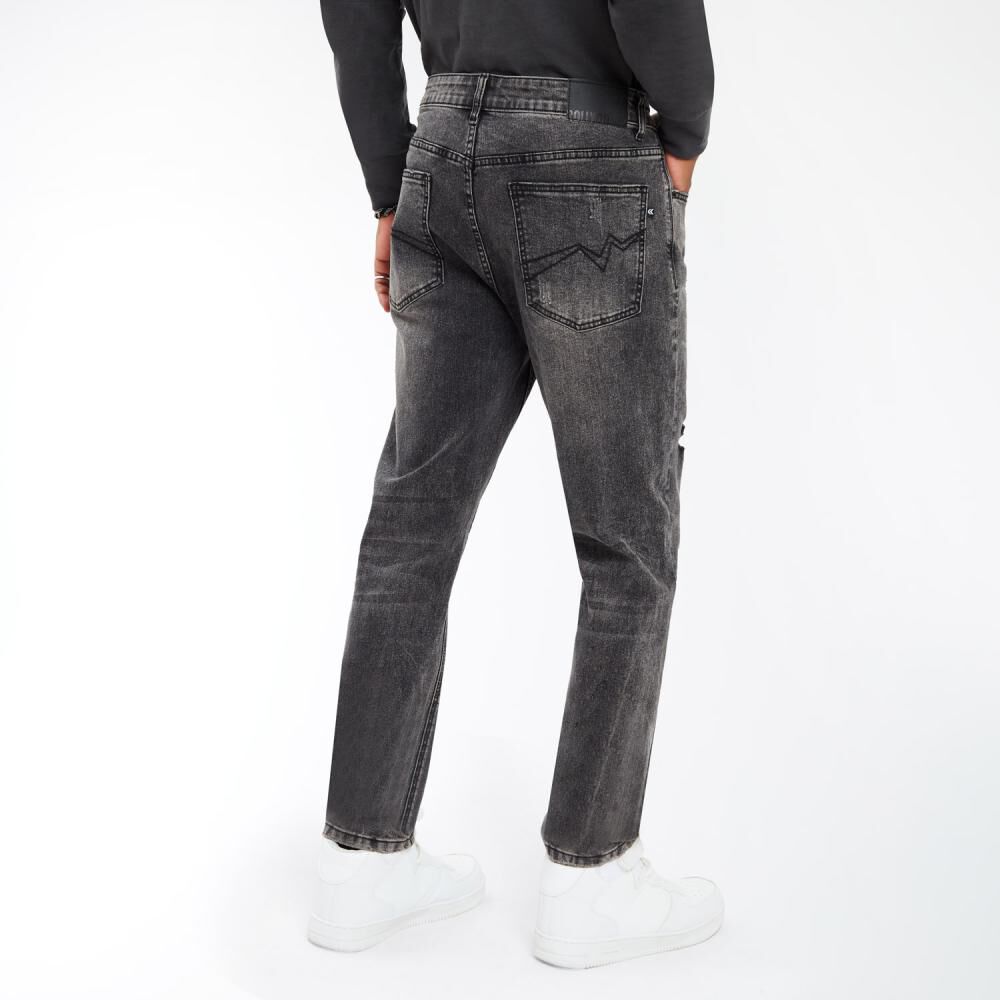 Jeans Tiro Medio Regular Hombre Az Black image number 3.0