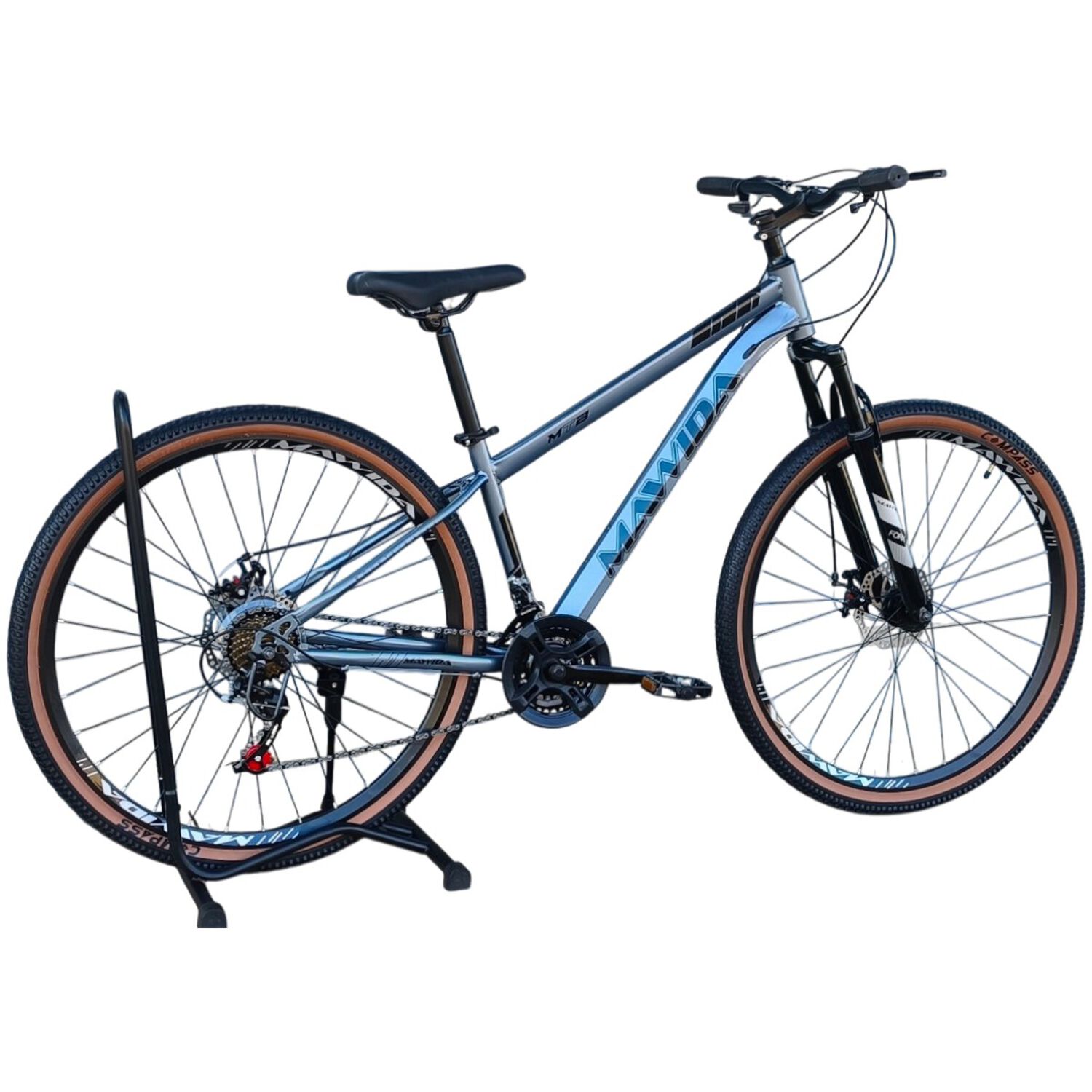 Bicicleta Aro 29 Mawida 21 Veloc Y Freno Disco Gris Silver image number 4.0