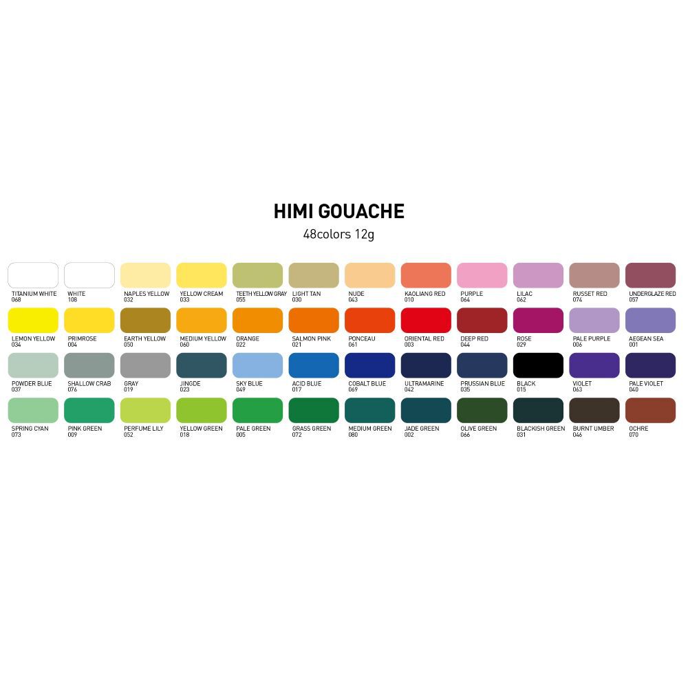 Himi - Miya Set Gouache 48 Colores / 12gr Verde image number 6.0