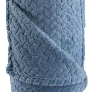 Frazada Andes Jacquard Flannel Azul 1.5 Plaza