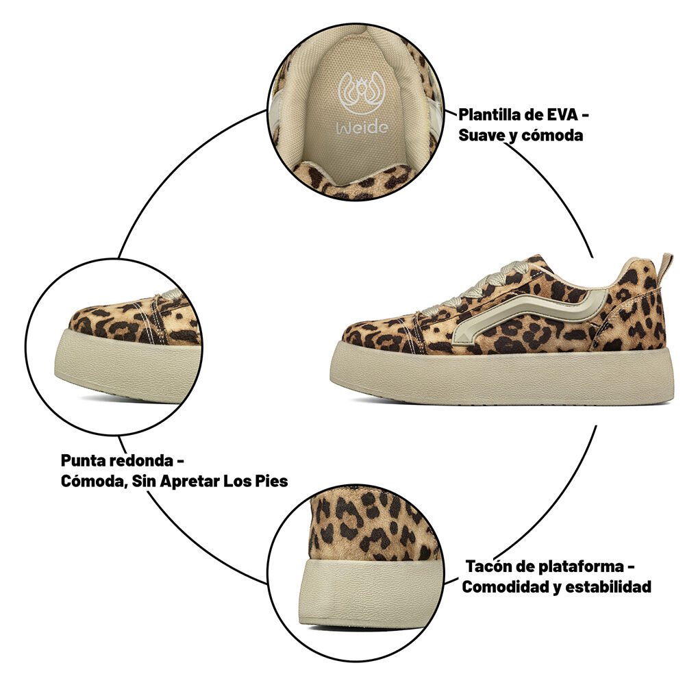Zapatilla Casual Plataforma Mujer Weide Lt215 image number 8.0