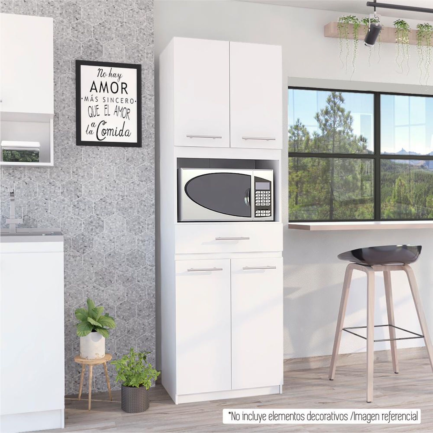Mueble Microondas Tuhome Manchester / 4 Puertas / 1 Caj&oacute;n image number 5.0