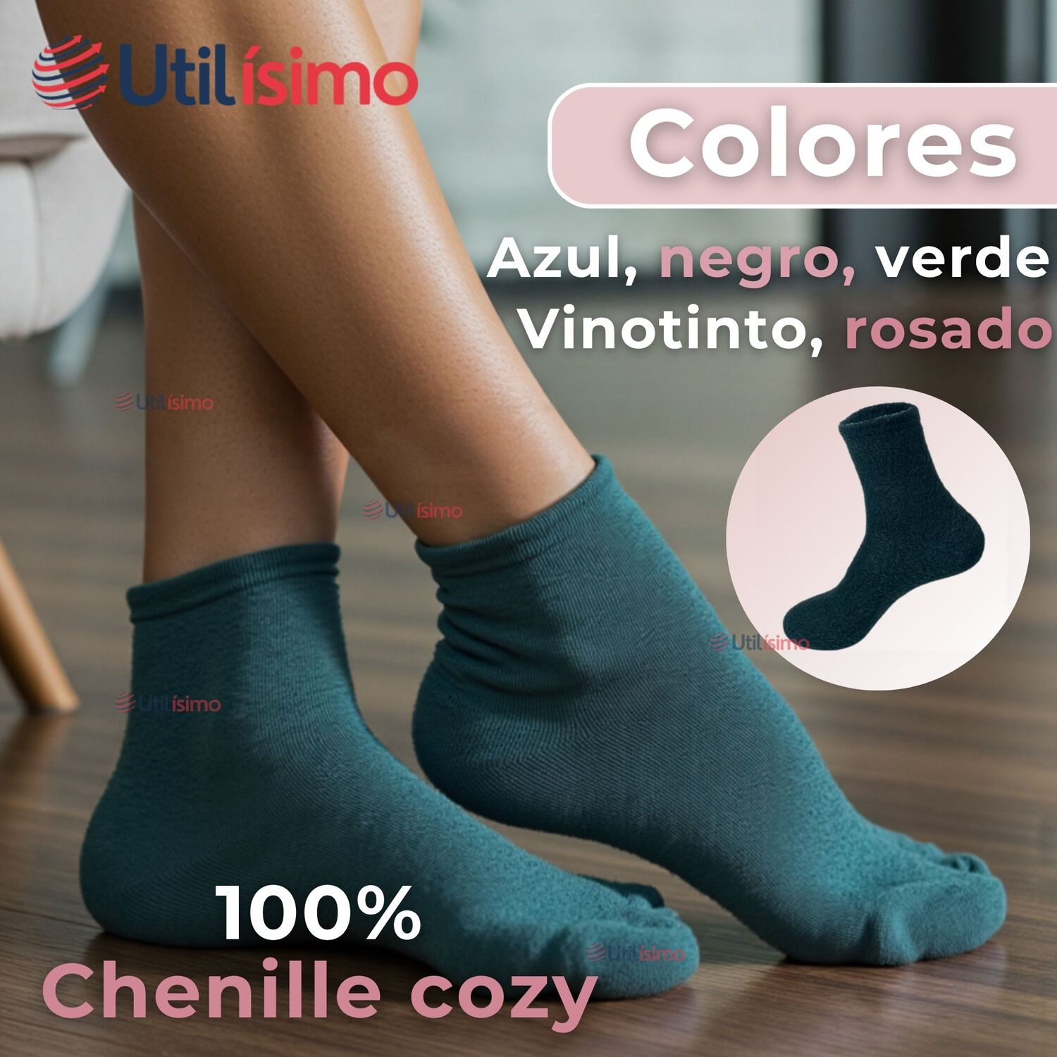 Pack 3 Calcetines T&eacute;rmicos Extra Suaves Chenille Cozy Mujer Surtido image number 1.0