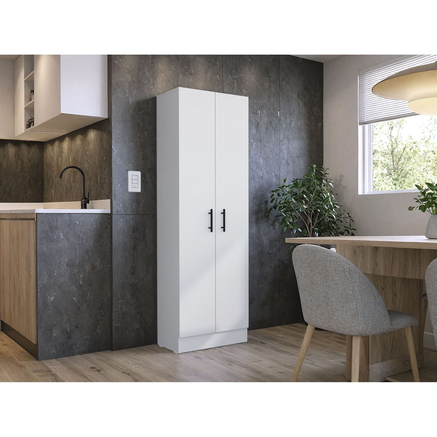 Mueble Despensa Multiusos 170x56x30,2 Cm Blanco image number 4.0