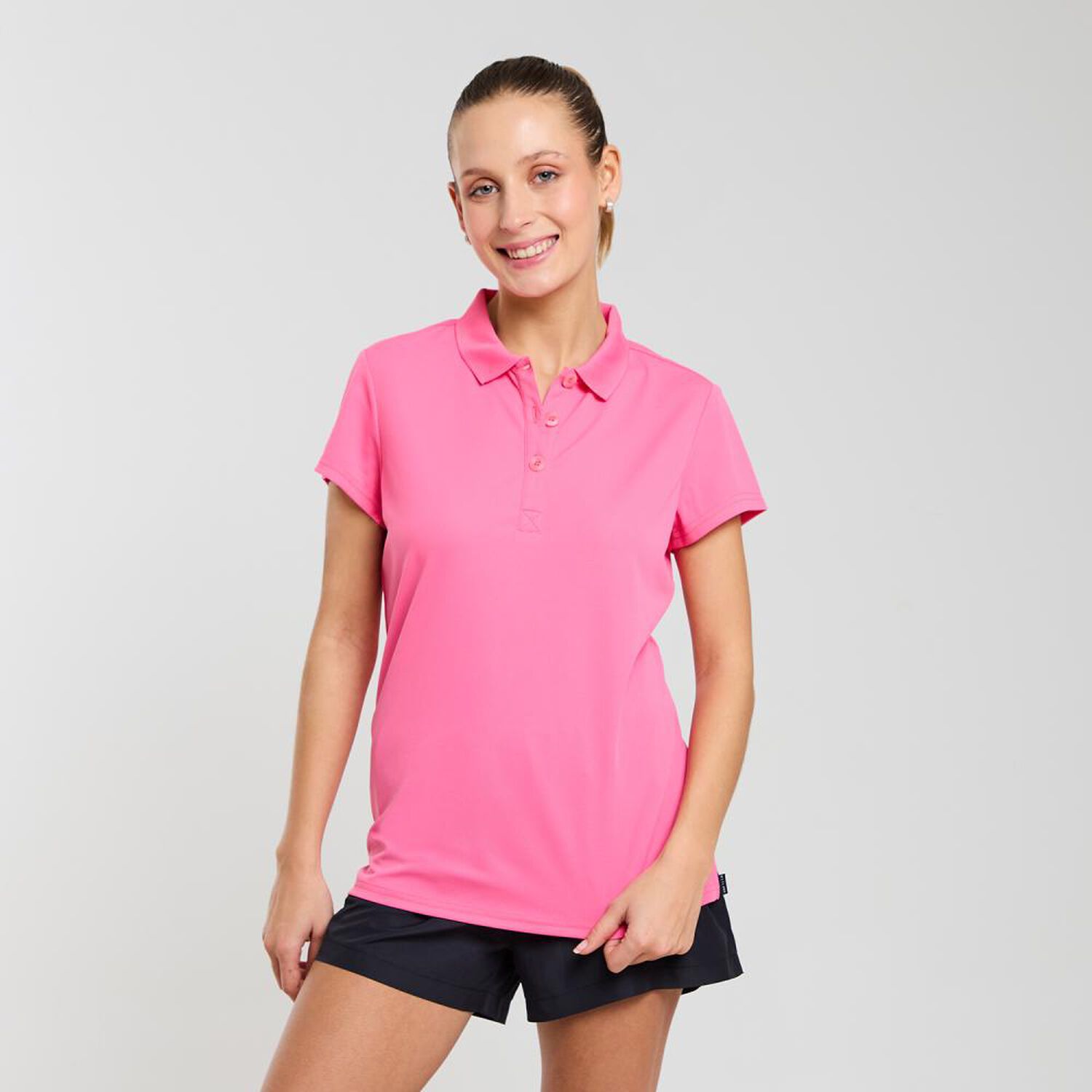 Polera Deportiva Manga Corta Cuello Polo Mujer Wetland image number 0.0
