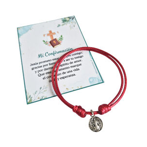 Recuerdos Encintados Confirmacion 12 Pulseras + Tarjetas