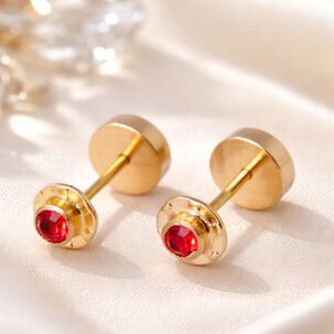 Aros Abridores Chat&oacute;n Circ&oacute;n 4mm N1 Oro 14k A Presi&oacute;n Beb&eacute; Ni&ntilde;a Primeros Aros