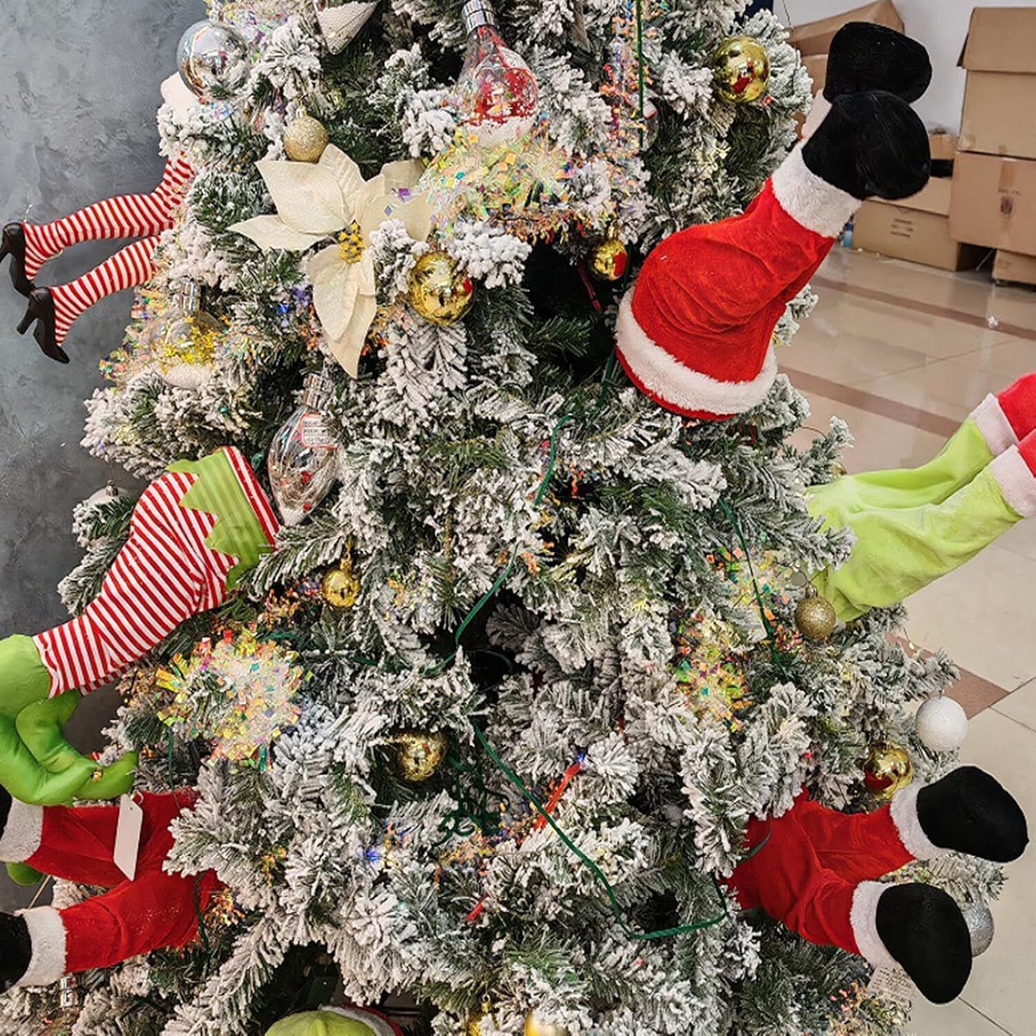 Adorno Piernas M&oacute;viles Ayudante De Santa O Grinch Navidad image number 3.0