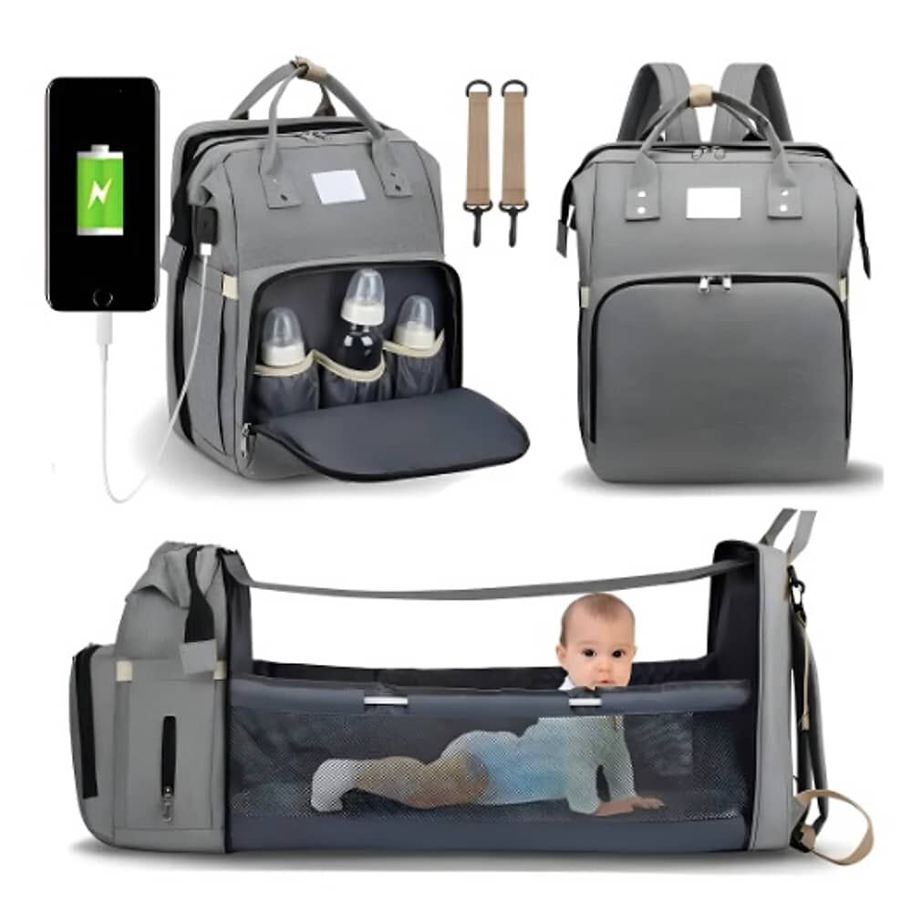 Pa&ntilde;alera Mochila 3 En 1 Gris image number 0.0