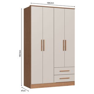 Cl&oacute;set Vekka Home New Pequim / 4 Puertas / 2 Cajones