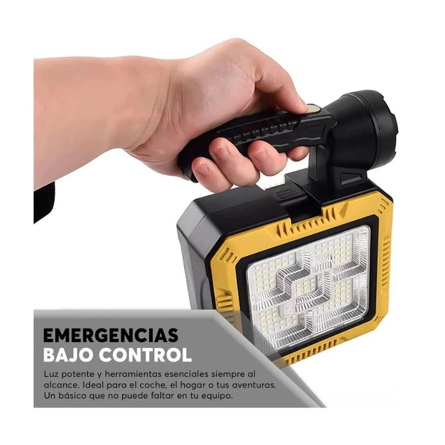 Foco Linterna Recargable Solar Camping Port&aacute;til Kit Herramientas image number 4.0
