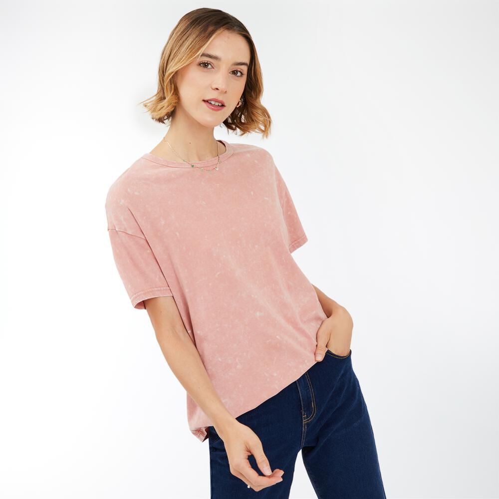 Polera Con Lavado Manga Corta Cuello Redondo Mujer Ocean Pacific image number 2.0
