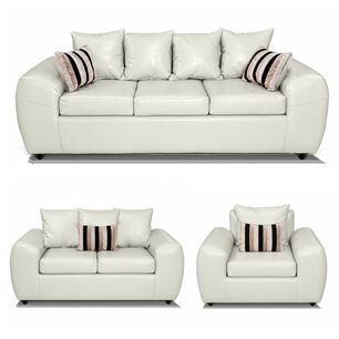 Juego De Living Elegant Detail Houston Pu / 6 Cuerpos