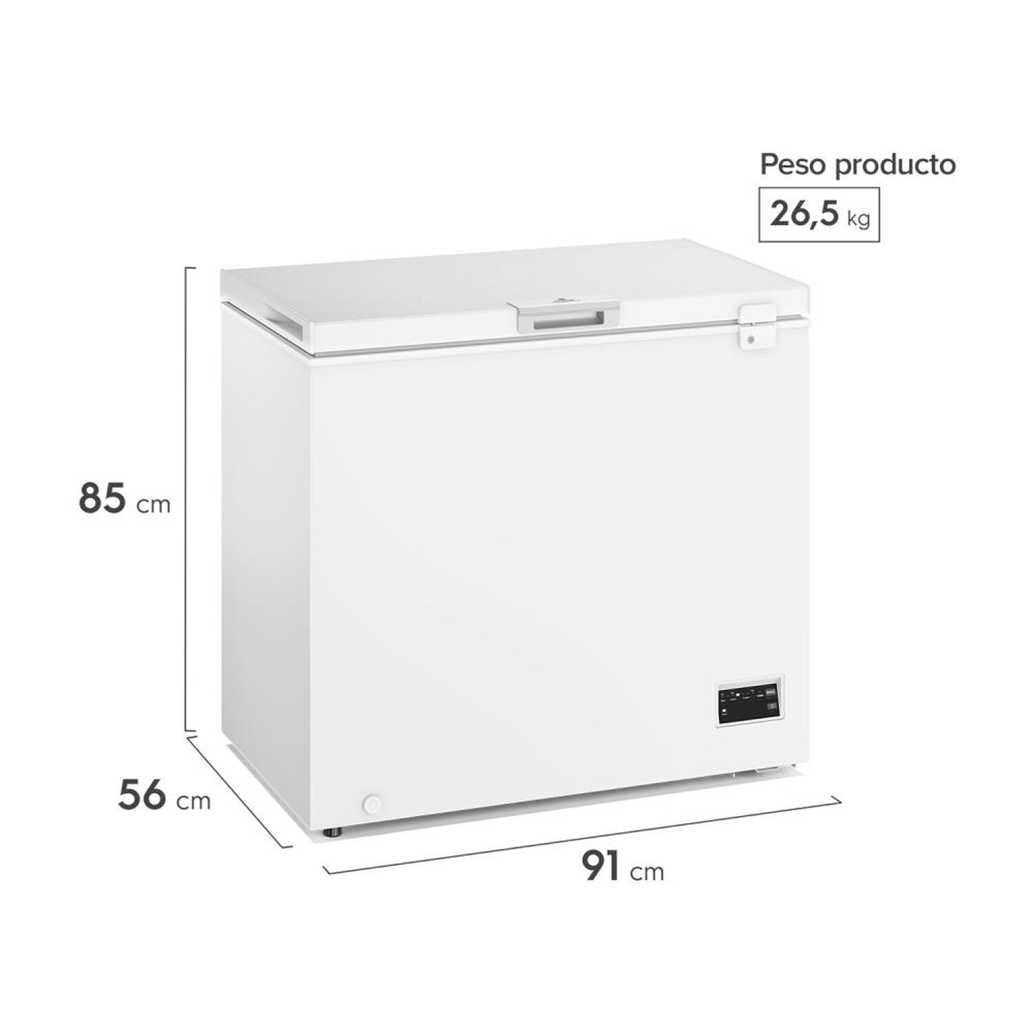 Freezer Horizontal Mademsa M200di / Fr&iacute;o Directo / 198 Litros / D image number 2.0