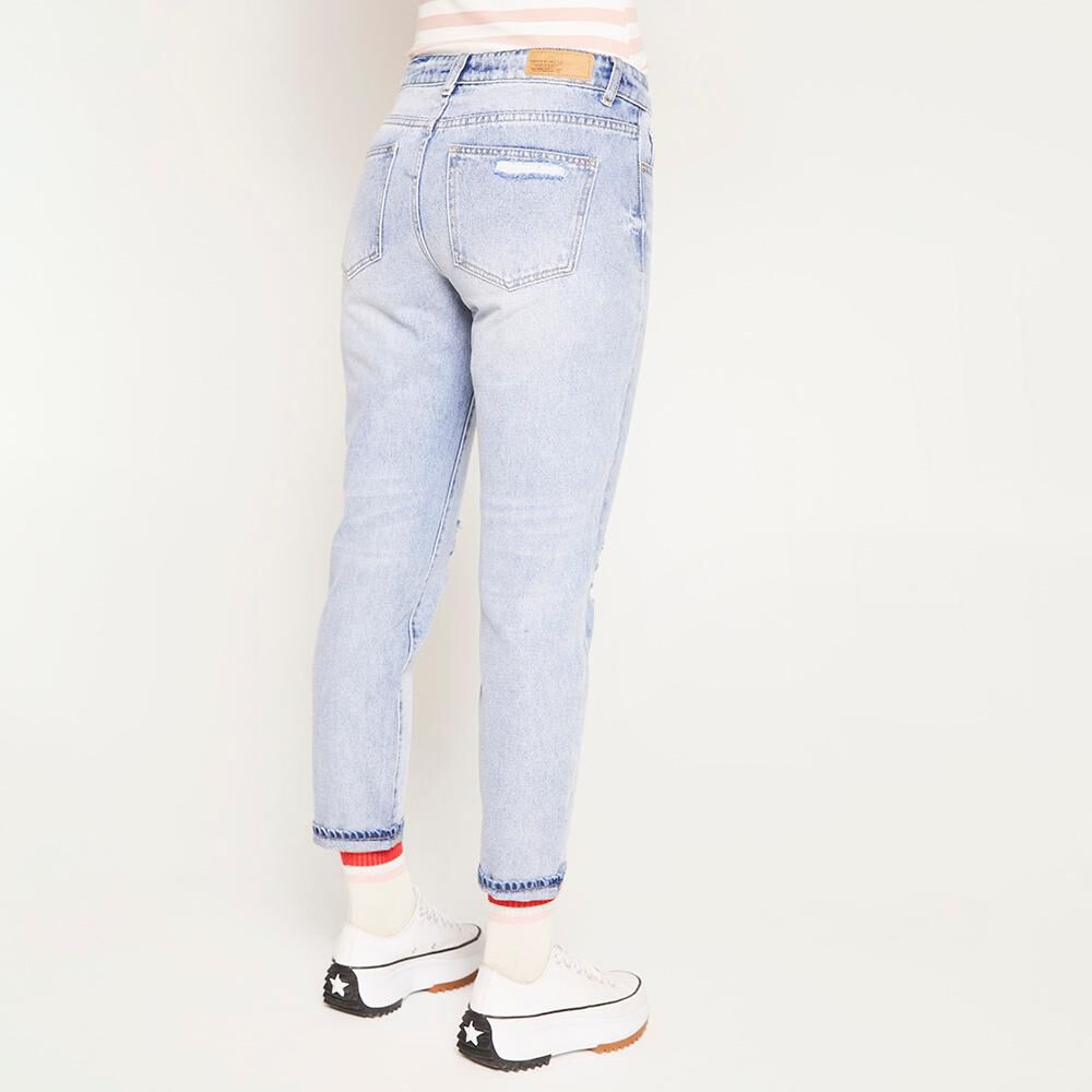 Jeans Roturas Tiro Alto Mom Mujer Freedom image number 2.0