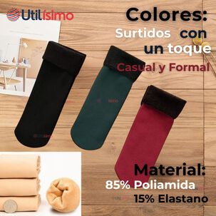 Pack 6 Pares Calcetines Polar Térmico Con Interior Afelpado Mujer Surtido