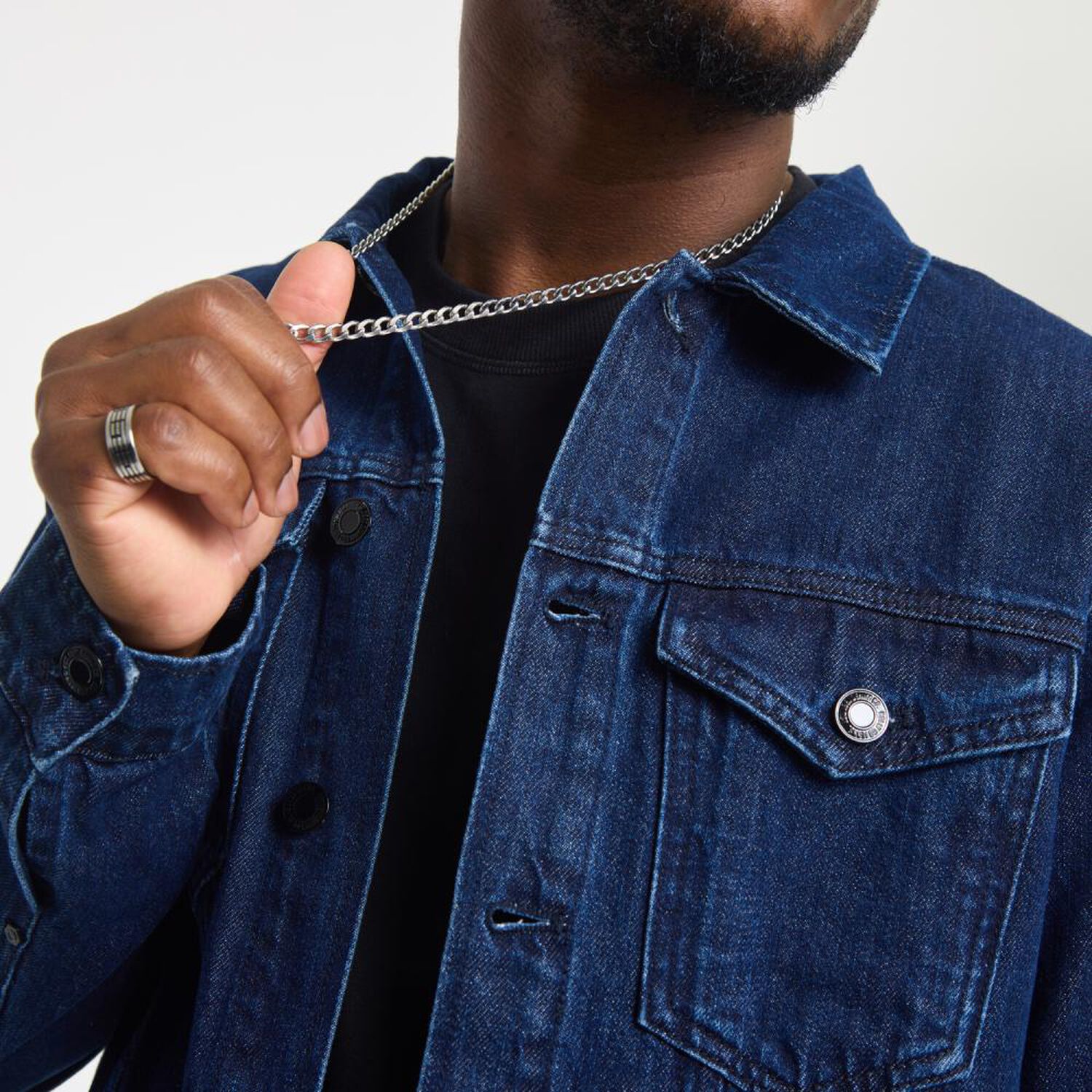 Chaqueta Lisa Slim Cuello Camisero Hombre Rolly Go image number 4.0