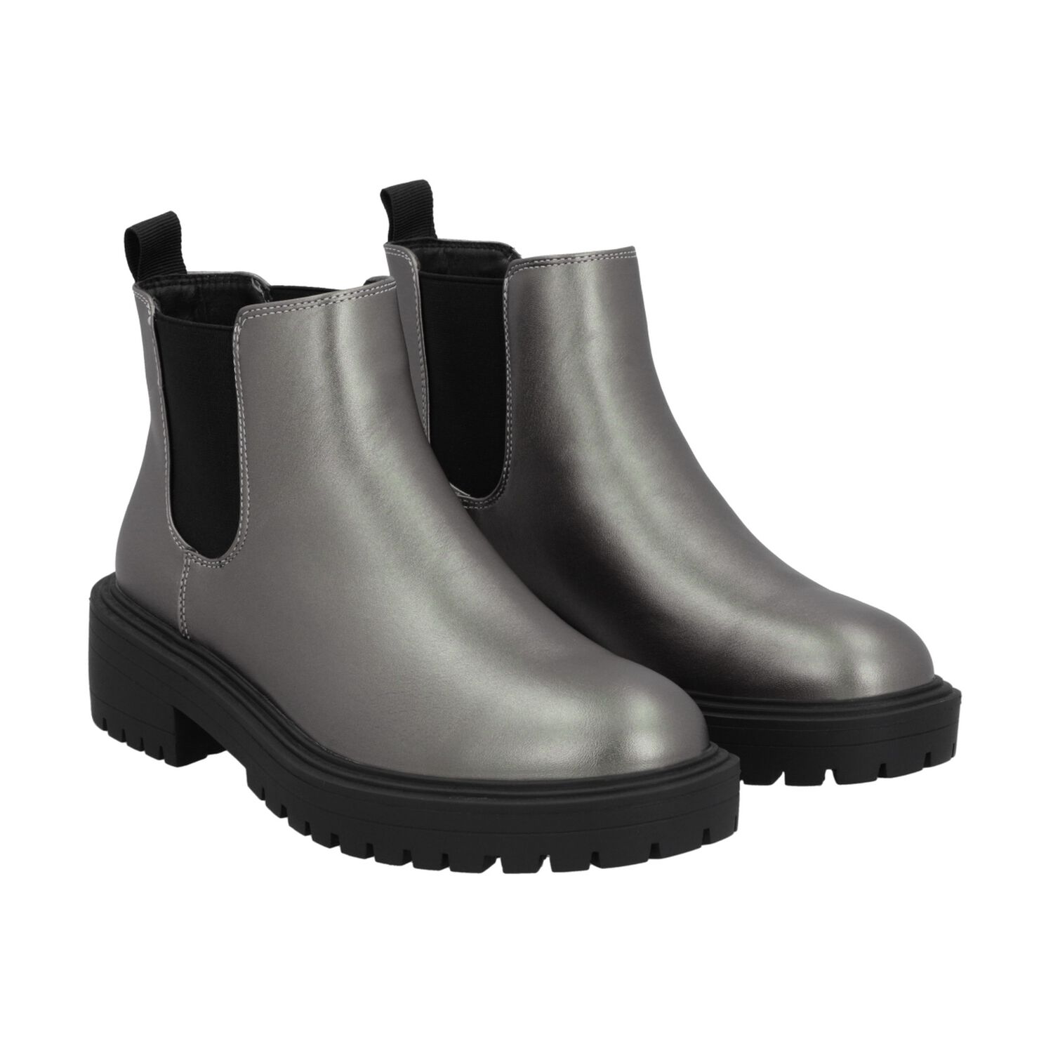 Botin Casual Mujer Negro/peltre Plataforma Storm Police image number 4.0