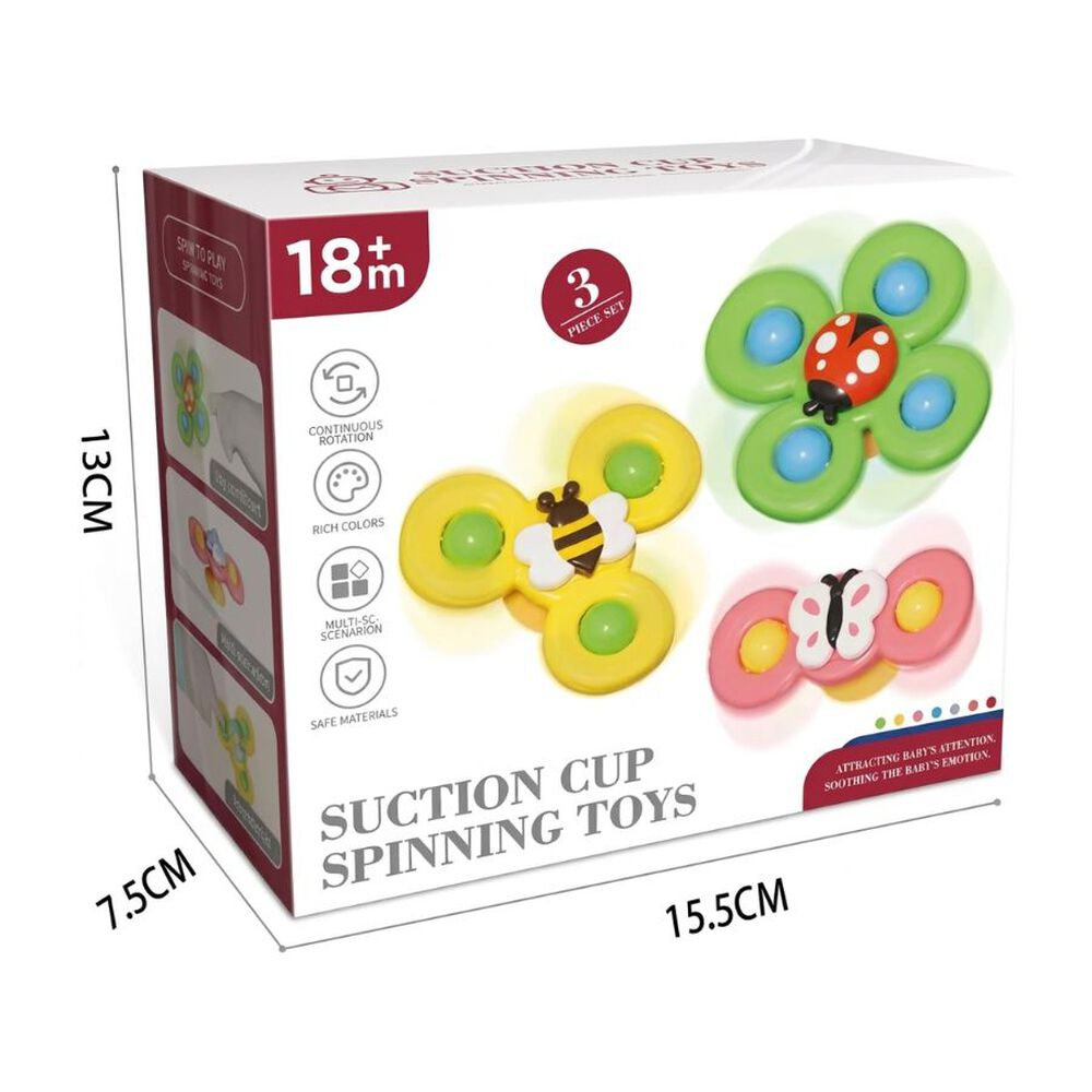 Juguete Sensorial Giratorio Spinner Ventosa Bebe 3 Piezas image number 3.0