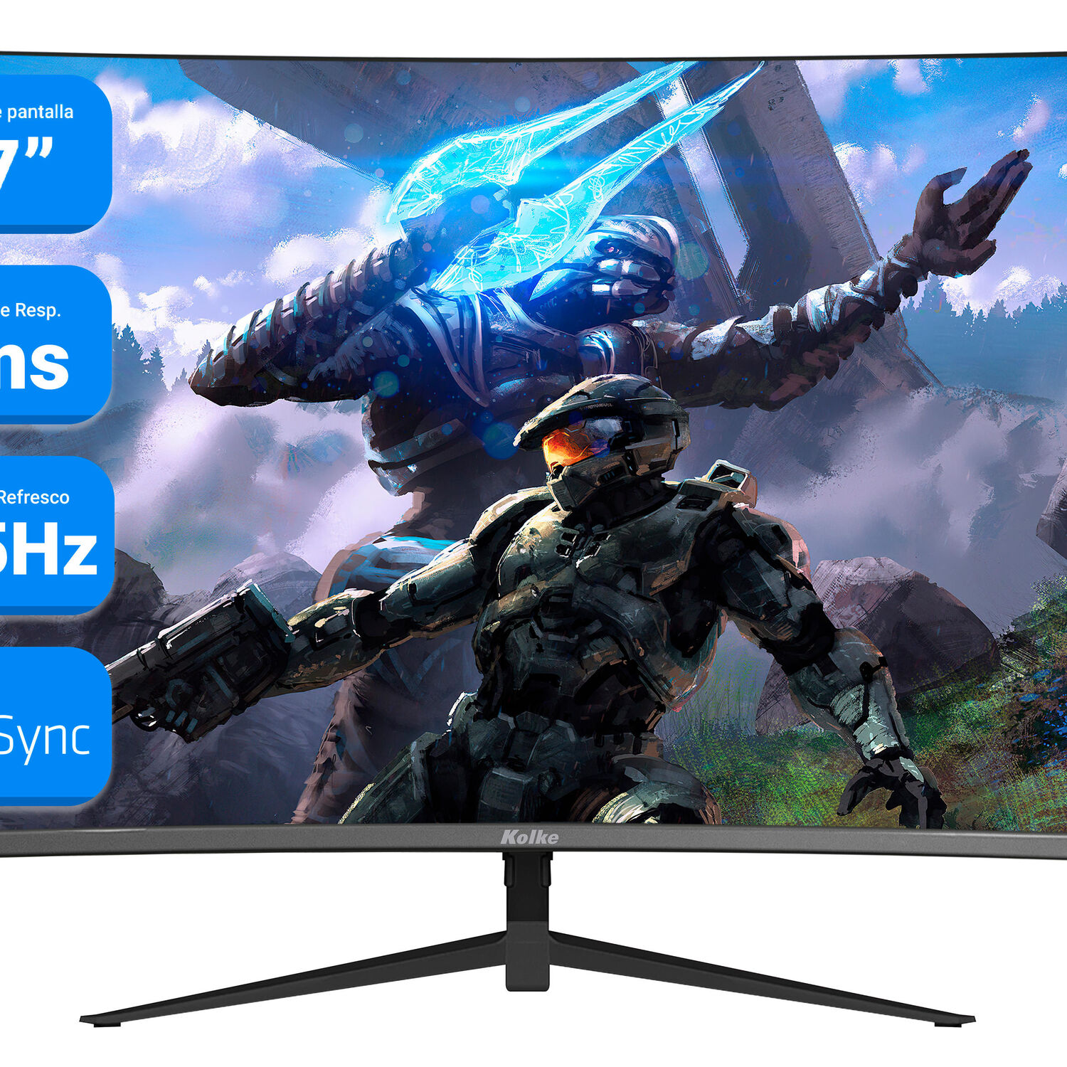 Monitor Gamer Curvo Kolke 27" Full Hd 165hz 1ms Freesync image number 0.0