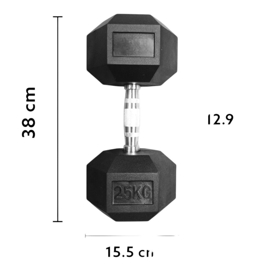 Mancuerna Hexagonal Acero Recubierta Caucho 22.5 Kg image number 1.0