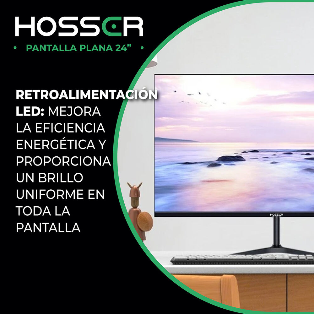 Monitor Notebook Pc Plano 24 Pulgadas Hosser Full Hd Hdmi image number 7.0