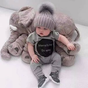 Elefante Coj&iacute;n Almohada Gris